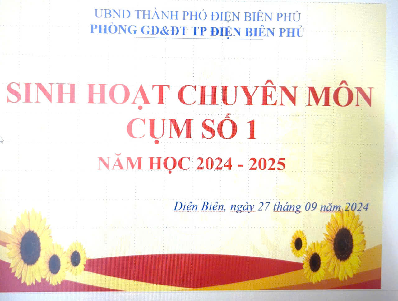 Chuyên đề lần thứ Nhất, năm học mới 2024 - 2025